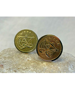 Goldtone Dante Libra Astrology Sign Round Cufflinks Mens Jewelry Zodiac ... - £23.91 GBP