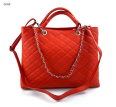Leather women purse leather handbag coral shoulder bag crossbody women h... - $190.00
