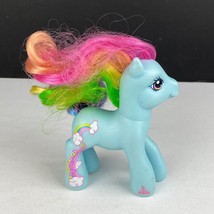 Rainbow Dash 2007 Multicolor Eyed Pony G3 Blue Pony Colorful Pretend Play Toy - $25.24