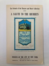 1926 Playbill Sam S. Shubert Theatre Presents A Salute To The Shuberts - £15.14 GBP