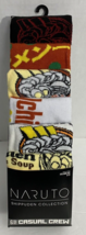 6 Pair Naruto Shippuden Collection Noodles Men’s Crew Socks Size 8-12 - £12.43 GBP