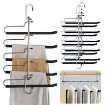 3 Pack Pants Hangers Space Saving Heavy Duty Magic Slacks Jeans Trouser Hanger,  - £41.22 GBP