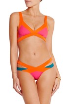 NWT Agent Provocateur Mazzy PopStar Colorblock Bikini Swimsuit sz 4 top/... - £132.20 GBP