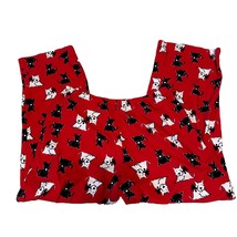 Hue Womens Pajama Pants Red Terrier Puppy Elastic Waist Pull On Sleepwea... - £11.65 GBP