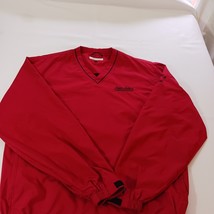 Cutter & Buck DODGE-CHRYSLER Men's Large Red Pullover Windbreaker V-Neck Jacket image 12