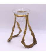 Vintage Metal Brass Tall Ornate Stand with Glass Candle Holder Avon - £31.13 GBP