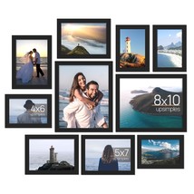 10 Pack Picture Frames Collage Wall Decor, Gallery Wall Frame Set For Wall Mount - £36.19 GBP