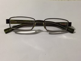 Eye Bobs iBall France Blockhead glasses green bronze metal frame clear l... - $33.17