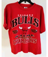 VTG Chicago Bulls 5 Time NBA Champions Dynasty NBA Finals 1997 Size Larg... - $363.02 MXN