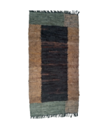 Leather Hearth Rug for Fireplace Fireproof Mat GREEN RECTANGLE - $320.00