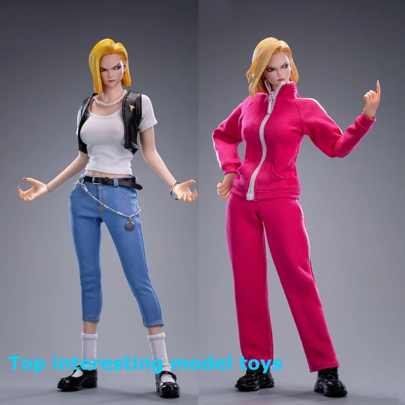 Cdtoys Cd027 1/6 Scale Female Soldier Android 18 Girl Casual Student Costume Set - £69.64 GBP+