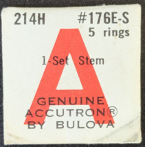 NOS Genuine Bulova Accutron 214H Watch Part #176E-S Setting Stem - 5 Rings - £14.12 GBP