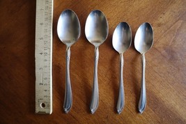 Oneidacraft Oneida Shasta Deluxe Stainless Glossy Lot 4x Table Spoon &amp; T... - $14.25
