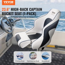 Captain Bucket Boat Seat, Flip-Up Bolster, Thick Padding, for Fishing/Sp... - £254.62 GBP