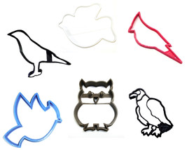 Birds Flying Animal Enthusiast Set Of 6 Cookie Cutters USA PR1382 - £10.38 GBP