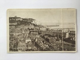  collectible POSTCARD w/writing unposted ✍️ B&amp;W Town &amp; Harbour DOVER Eng... - £1.91 GBP