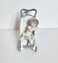 Lladro Porcelain Bundle Of Dreams Baby Girl Stroller 6905 Box &amp; Papers MINT - £177.46 GBP