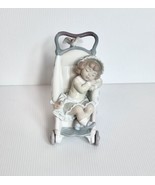Lladro Porcelain Bundle Of Dreams Baby Girl Stroller 6905 Box &amp; Papers MINT - $230.00