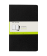 Moleskine Cahier Journals (Set of 3), Large (5&quot; x 8.25&quot;), Plain, Black - $475.61 MXN