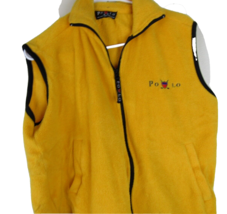 Hollywood Polo Club Vest Youth Size Small Full Zip Yellow - $9.78