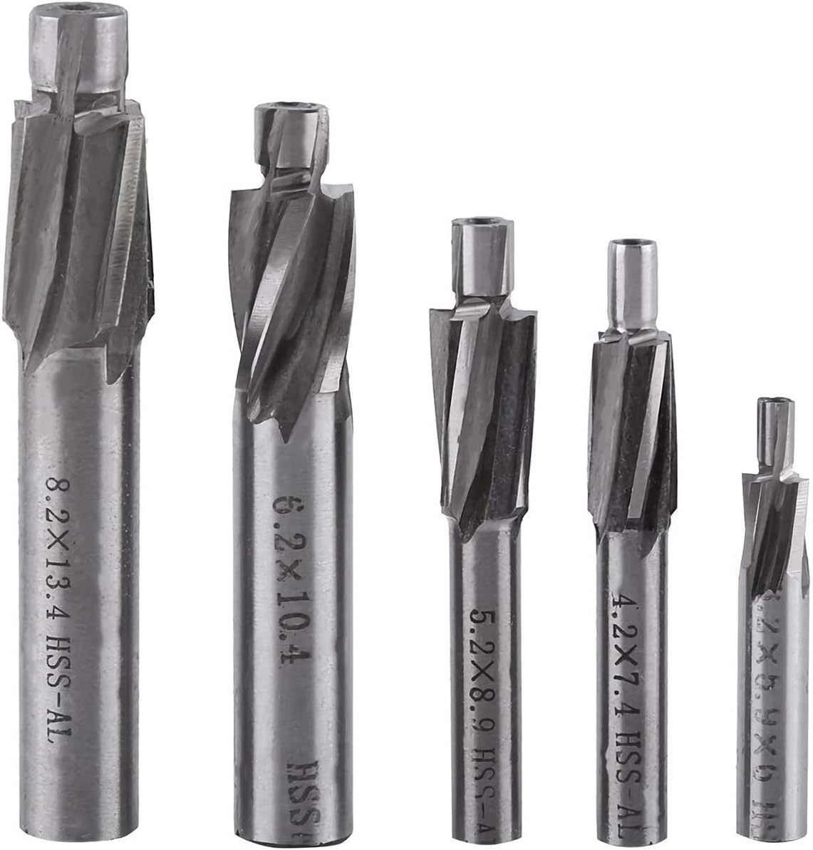 Powlab 5 Pc. Counterbore Set For Copper, Aluminum, Steel, And, M8 End Mi... - $31.93