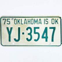 1975 United States Oklahoma Oklahoma County Passenger License Plate YJ-3547 - £14.88 GBP