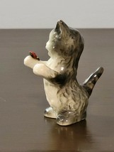 Vintage Goebel Germany Porcelain Cat Kitty Holding Lady Bug Figurine - £7.91 GBP