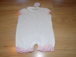 Infant Size 3 Months A Little Something Extra Boutique White Pink Gingha... - £11.74 GBP