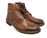 True Religion Men&#39;s Mid-Cut WP Casual Boots Brown Leather Size 10.5M - $75.99