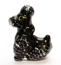 Black Poodle Dog Figurine Ceramic Vintage Japan - £9.47 GBP