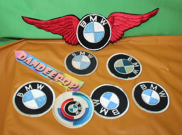 7 Assorted BMW Embroidered Patches Round And With Wings Vintage Automotive - $39.59