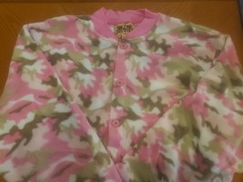 Adult FOOTED Pink Camo Pajamas Small One Piece Rare Drop Seat New Tag Free Ship - £35.59 GBP