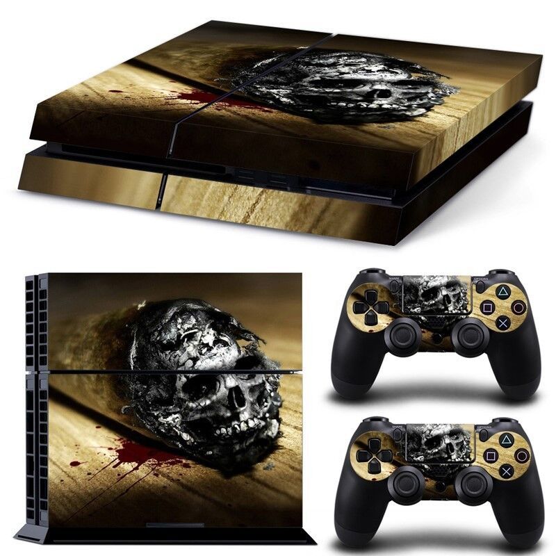 For PS4 1st Gen Console &amp; 2 Controllers Skull Horror Vinyl Skin Decal  - $10.97