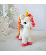 Unicorn crochet plush toy Girl&#39;s realistic animal toy Baby&#39;s stuffed pla... - $55.00