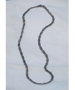 Sterling Silver Flat Braded Necklace Marked .925 24&quot; Long - £39.10 GBP