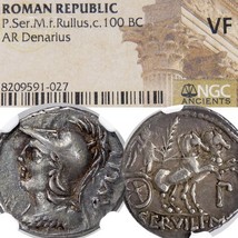 MINERVA/Victory two Horse Chariot. P. Servilius M.f Rullus NGC Certified... - $7,650.12 MXN