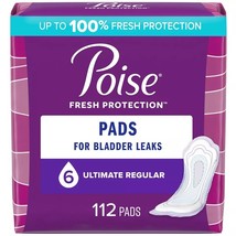 Poise Incontinence Pads for Women, 6 Drop Ultimate Absorbency, Regular 1... - $39.59
