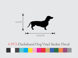 6 PCS Dachshund Dog Vinyl Decal Sticker 4 Inch set - £9.73 GBP+