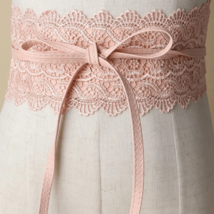 Leather &amp; Lace Wrap Belt | Women Obi Belt Retro Faux Leather Wrap Band #758 - $32.54 CAD