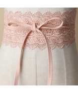 Leather &amp; Lace Wrap Belt | Women Obi Belt Retro Faux Leather Wrap Band #758 - $32.91 CAD