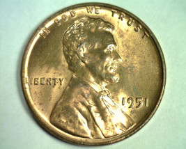 1951 LINCOLN CENT CHOICE /GEM UNCIRCULATED+ RED/BROWN CH /GEM+ UNC. R/B ... - £5.57 GBP