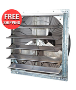 24&quot; Shutter Exhaust Fan 4244 CFM Industrial Speed Wall Mount Garage Shop... - $281.44