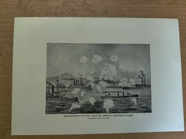 San Juan Bombardment Admiral Sampson 1900 Vintage Print Spanish-American... - $12.42 CAD