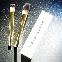 Battington Beauty Gold High Performance Vegan Powder and Contour Brush S... - £15.63 GBP