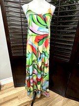 Nicole Miller Women&#39;s Multi Color Abstract Satin Sleeveless Pockets XS NWOT - £59.64 GBP