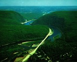 Airview Aerial of Delaware Water Gap New Jersey Delaware UNP Chrome Post... - $2.92