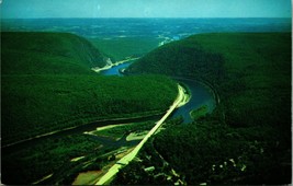 Airview Aerial of Delaware Water Gap New Jersey Delaware UNP Chrome Postcard A8 - £2.29 GBP