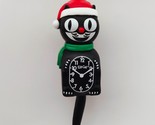 Kit-Cat Klock in a Santa Hat with a Green Christmas scarf Ornament 4.25&quot;... - $20.95