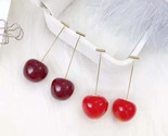 D cherry gold sweet fruit long crystal earrings for women lady gift jewelry tassel thumb155 crop