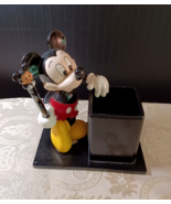 Disney Mickey Mouse Vintage Pencil Pen Holder withn Mickey Mouse Pencil - $13.86